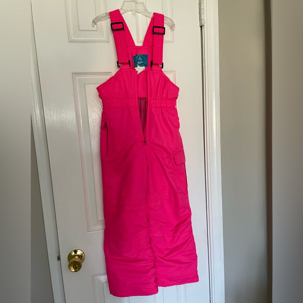Ski bibs kids sz 4/5 hot pink